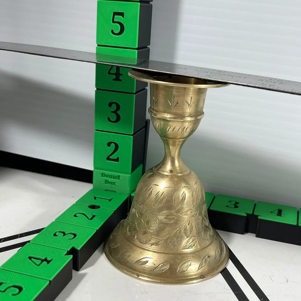 Vintage Etched Brass Bell Candle Holder Floral Hand‎ Engraved Made in India